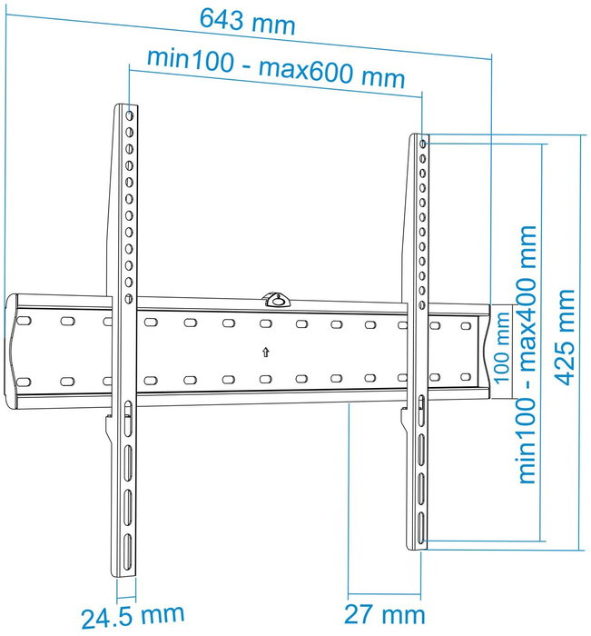 TooQ Soporte de Pared Fijo LP4170F-B para TV de 37-70 pulgadas